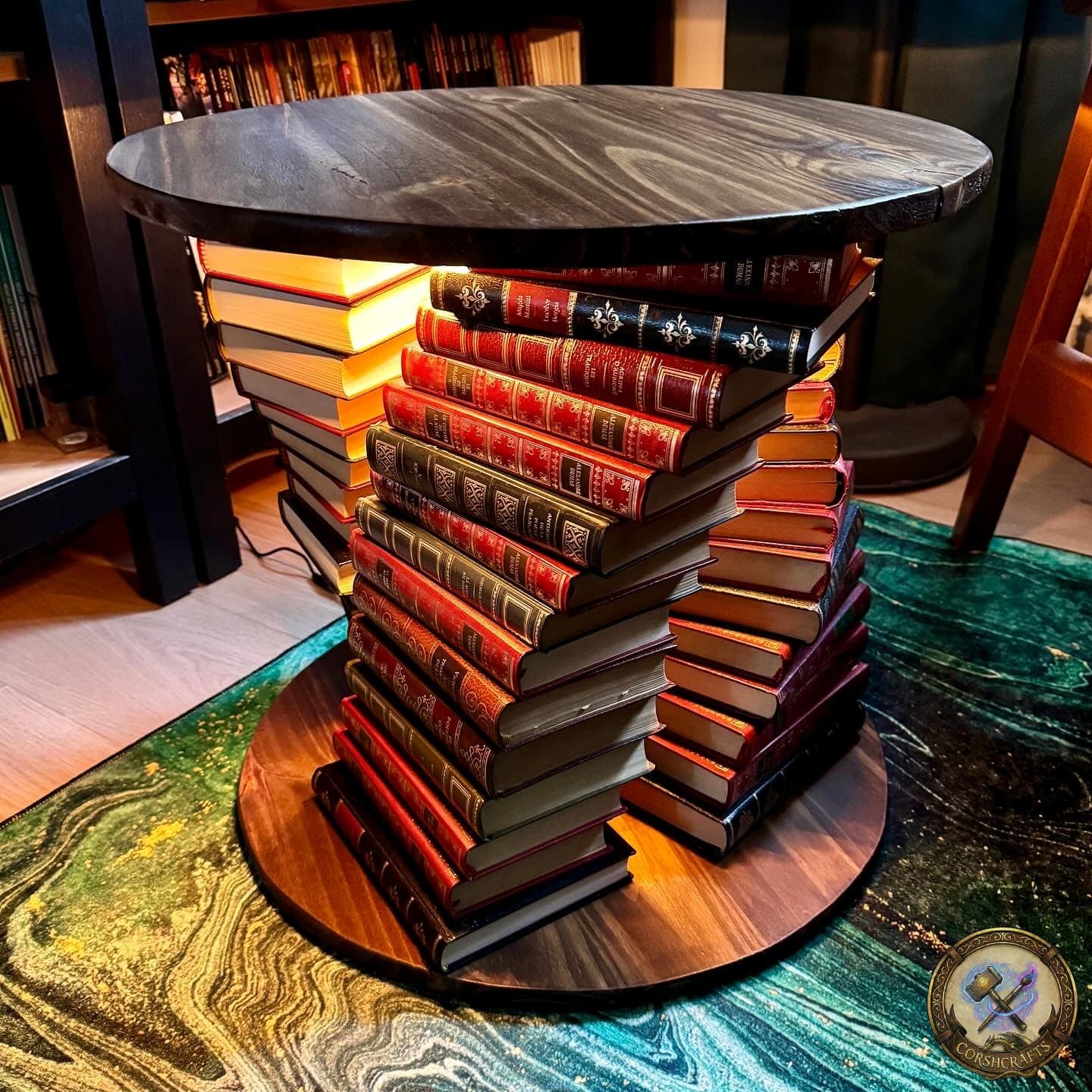 Table basse bibliothèque
